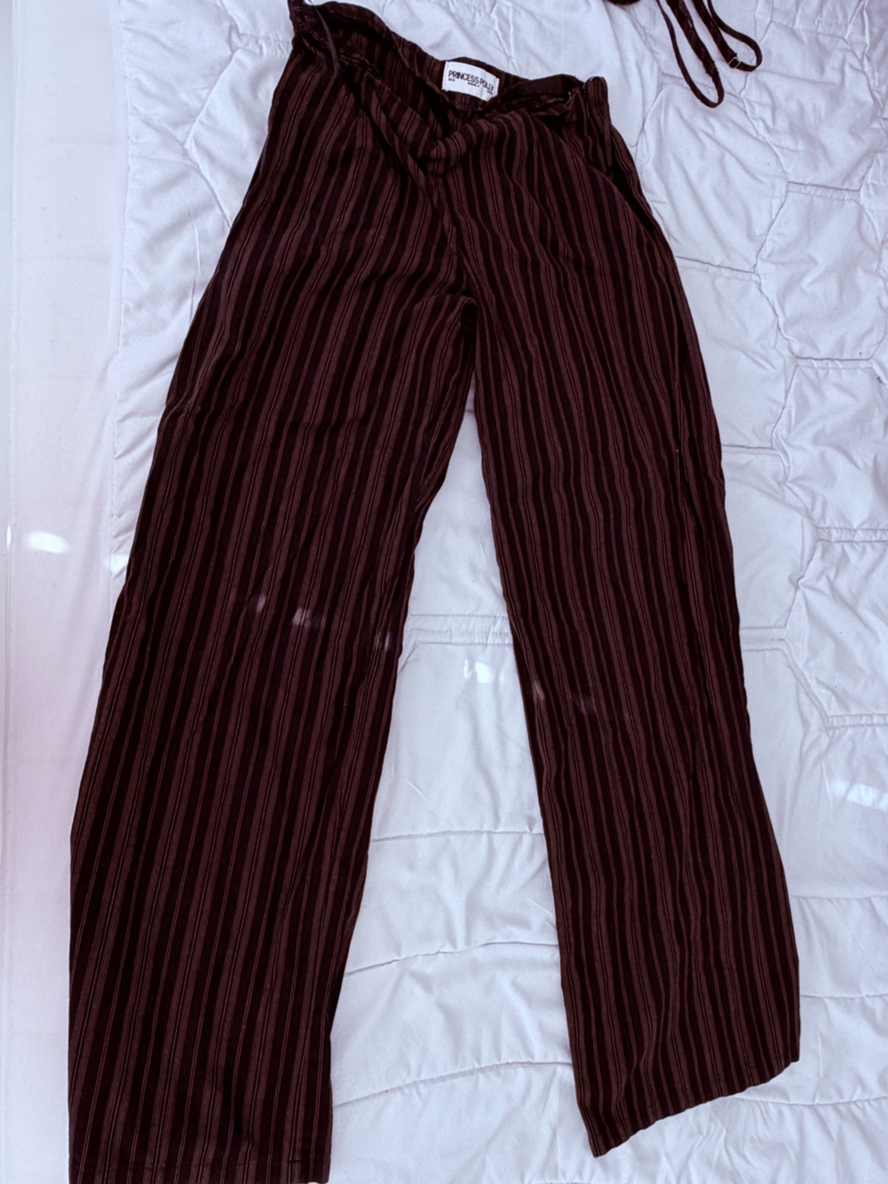 Princess Polly Black & Brown Striped Wide-Leg Jumpsuit - Picture 5 of 6